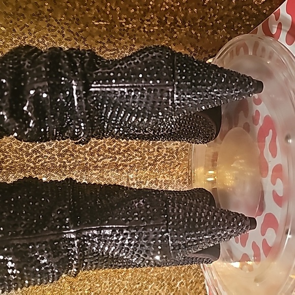 G INC International Concepts Women Gerii2 Knee Boots silver/black Size 5.5M - Picture 5 of 12